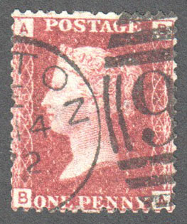 Great Britain Scott 33 Used Plate 148 - BA - Click Image to Close